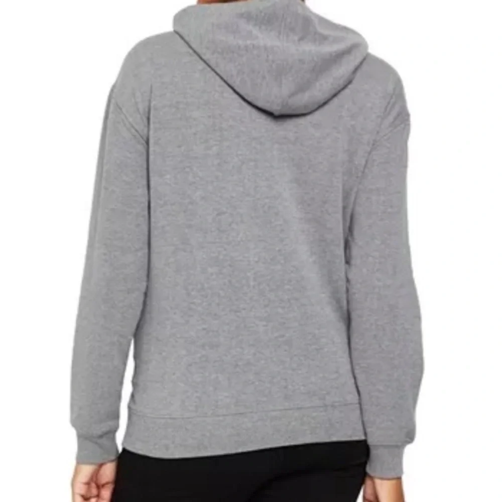 Motherhood Maternity Women’s Gray Hoodie ‘Love At First Kick’